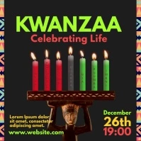 Celebrating Life Kwanzaa Instagram Video template