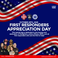 Celebrating National First Responders Day Instagram Post template