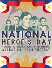 Celebrating the Courage of Filipino Heroes Flyer (US Letter) template