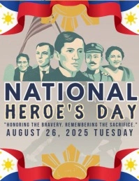 Celebrating the Courage of Filipino Heroes Folheto (US Letter) template
