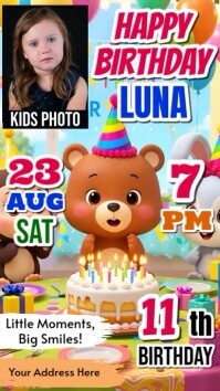 Celebrating the Cutest Star of the Day with Joy, Cake, and Endless Smiles Instagram Story template