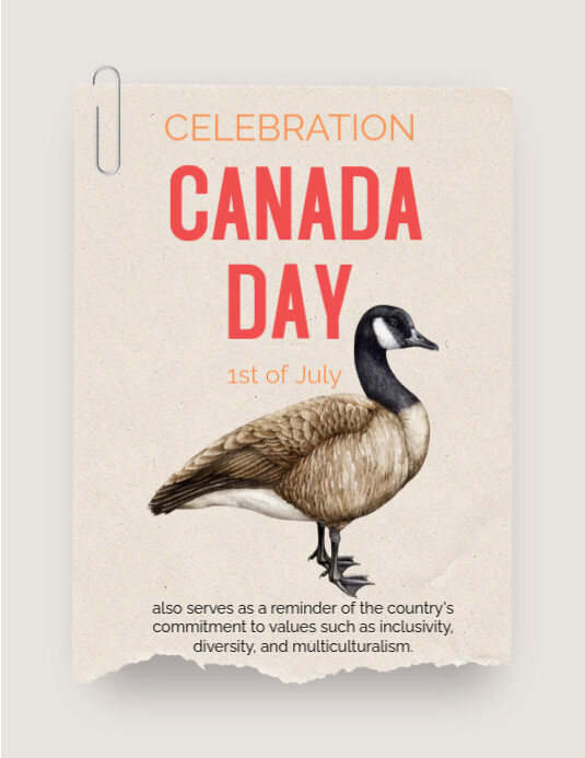Celebration Canada day Volantino (US Letter) template