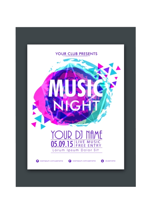 Musical Night Program Card Design Celebration music night Template | PosterMyWall