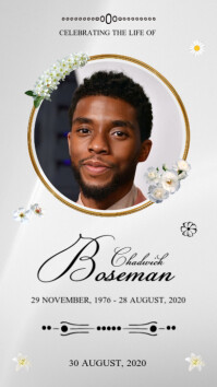 celebration of life flyer Historia de Instagram template
