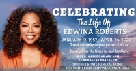 Celebration of life funeral annoucement Facebook Shared Image template
