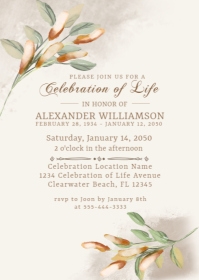 Women's Celebration of Life Invitation Template | PosterMyWall