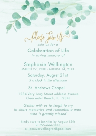 Women's Celebration of Life Invitation Template | PosterMyWall