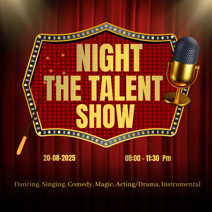 Celebration of night talent show Templat | PosterMyWall
