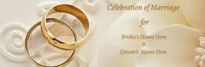 Celebration of Wedding Background Encabezado de correo electrónico template