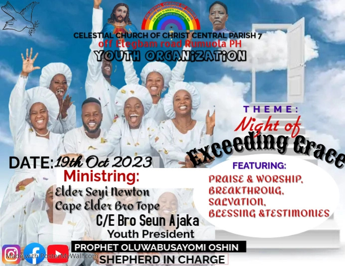 Celestial Church of Christ flyer Template PosterMyWall