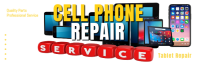 White Cell Phone Repair Баннер 2 фута × 6 футов Template