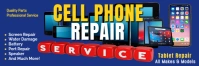 Cell Phone Repair Banner 2' × 6' template