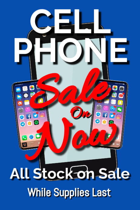 Cell Phone Sale Poster Sign Poster template