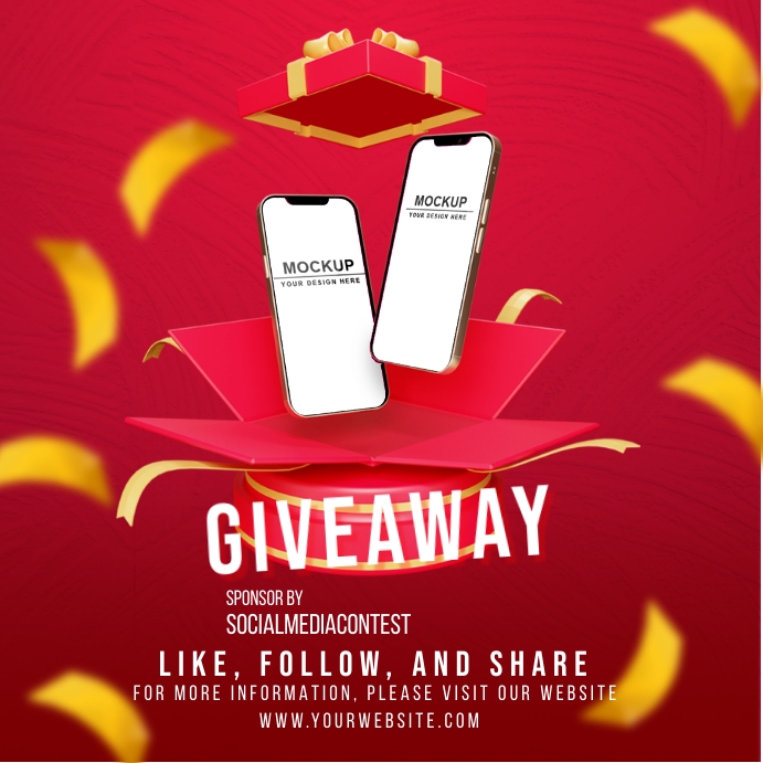 Cellphone Giveaway AD Instagram Post template