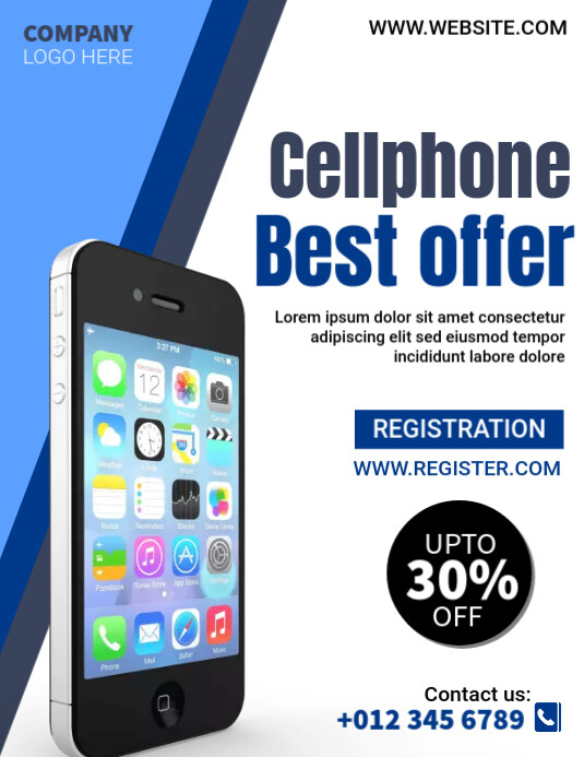 Cell Phone Raffle Flyer Cellphones Best Deals Template | PosterMyWall