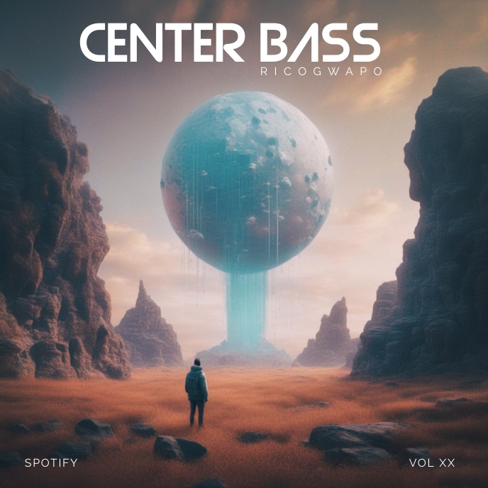 Center Bass Album Artwork Template PosterMyWall
