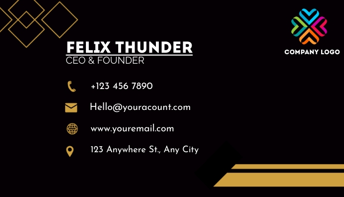 ceo & founder business card Template | PosterMyWall