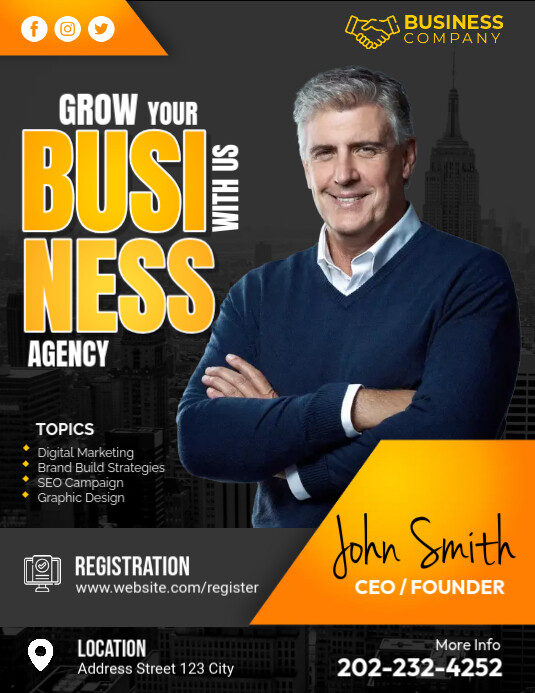 CEO Business Profile Template | PosterMyWall