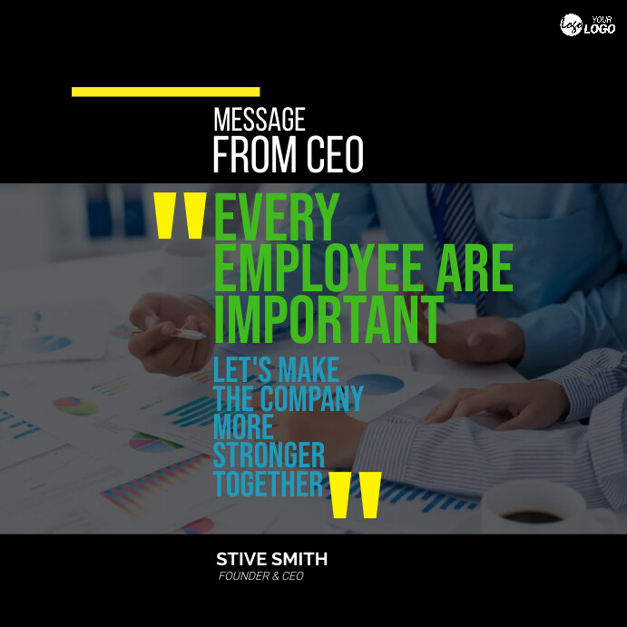 Plantilla de CEO Message Template | PosterMyWall