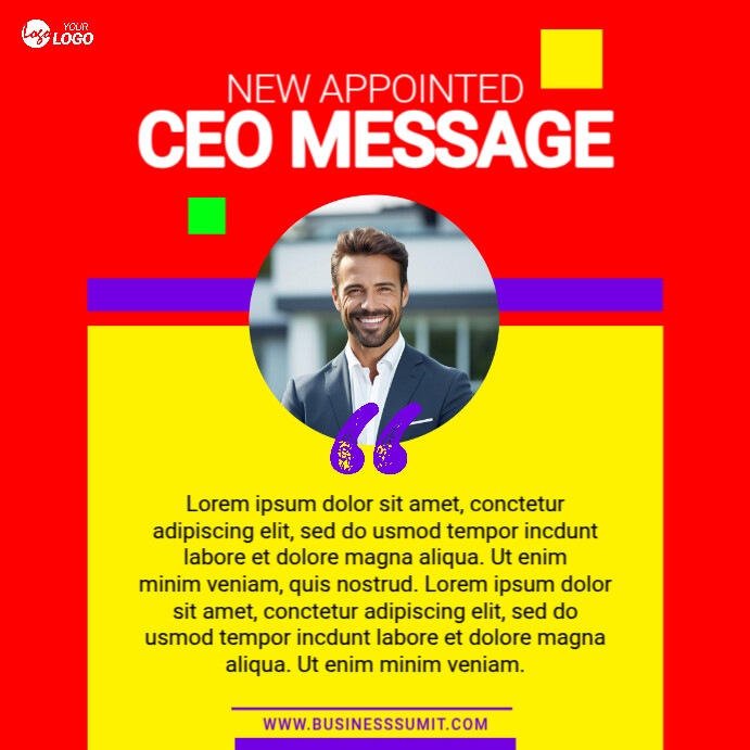 Spring Message Ceo CEO Message Template | PosterMyWall