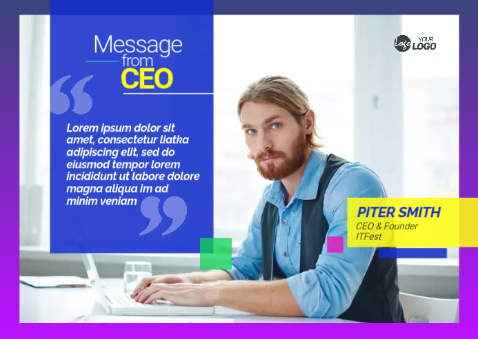 Copy of CEO Message Template | PosterMyWall