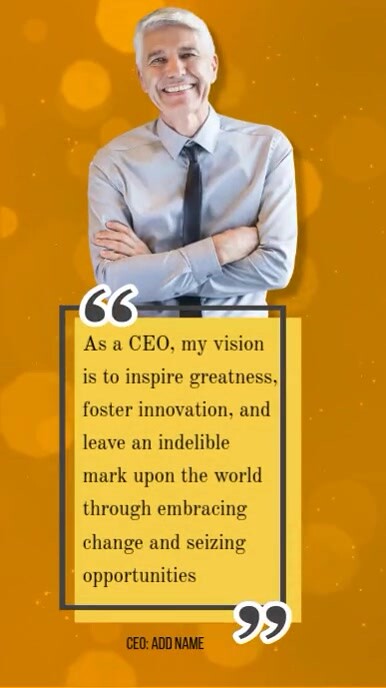 Ceo Quotes Layout Design ceo quote vertical video size Template | PosterMyWall