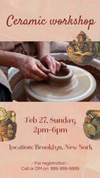 Ceramic workshop Instagram Story template