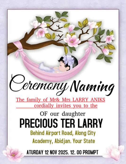 Ceremony Template | PosterMyWall