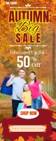 Ceria Autumn Big Salle Spanduk Gulir Atas 2' × 5' template
