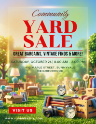 Community Yard Sale Løbeseddel Template
