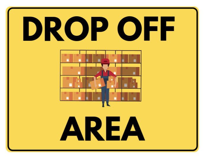Copy of Ceria Drof Off Area Sign Pamflet (letter As) | PosterMyWall