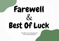 Ceria Farewell And Best Of Luck My Friend soft color green A6 template