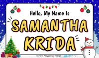 Ceria Name Tag For Sunday Chruch Christmas Day For Kids Tanda template