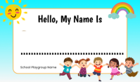 Ceria Sign Id Card For Kids Playgroup Games Area Tanda Tag template