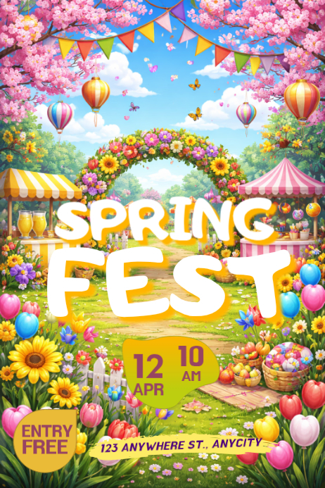 Ceria Spring Festival Poster Template | PosterMyWall