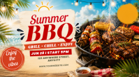 Ceria Summer BBQ Pos Twitter template