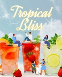 Ceria Tropical Bliss Summer Instagram Portrait template