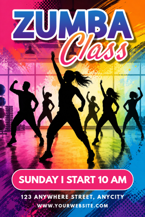 Zumba Class Posters Template | PosterMyWall