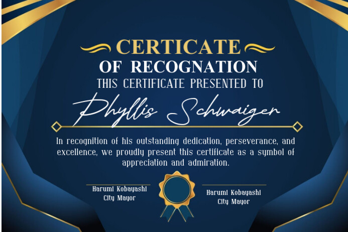 Certifiacate Of Recognation Banner Plakkaat template