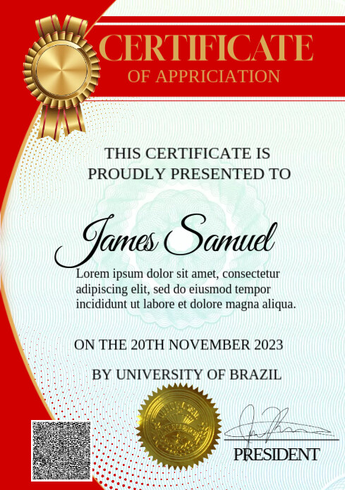 Certificate (1) A3 template