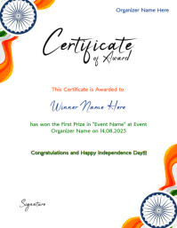Certificate | Independence Day Certificate Flyer (US Letter) template