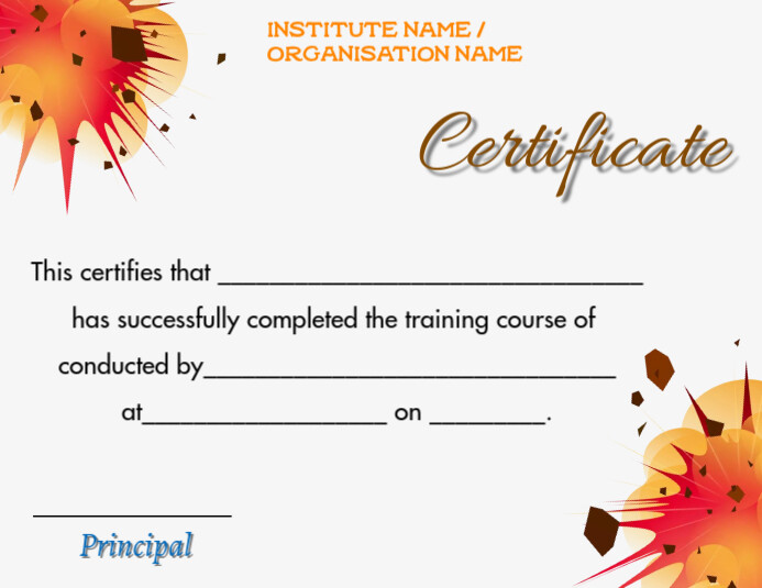 Certificate 1 Template PosterMyWall