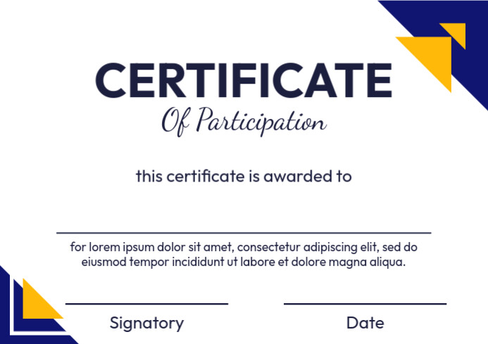 Certificate A4 template landscape orientation | PosterMyWall