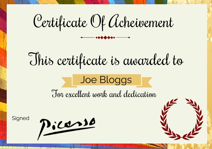 Certificate Award, School, Dance, Company A5 template