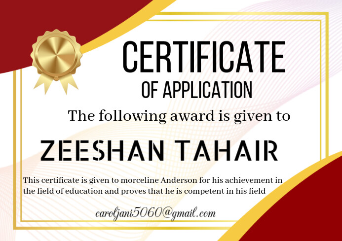 Certificate award 2025 A4 template