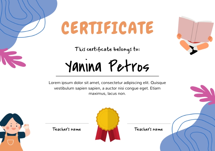 Certificate Award Template A4
