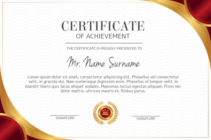 Certificate Card Landscape Template | PosterMyWall