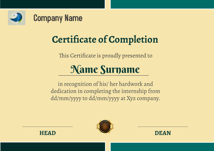 Certificate completion 2302 a2 Template | PosterMyWall