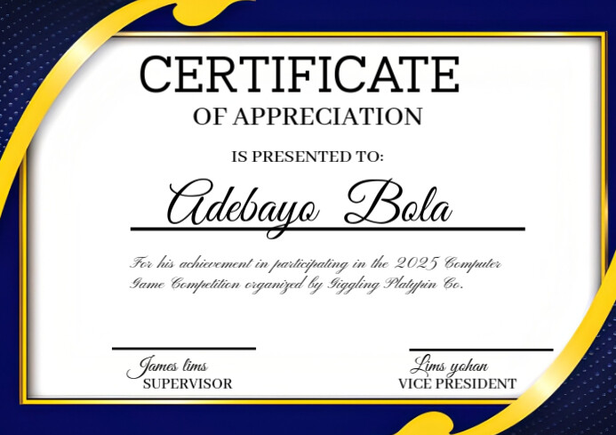 Certificate Design  A4 template