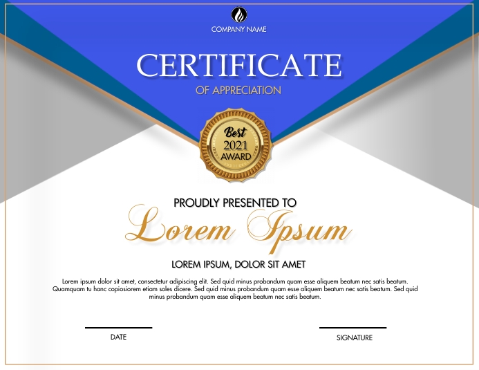 CERTIFICATE Flyer (US Letter) template